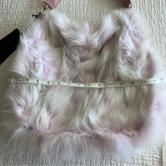 NWT Flo & Clo pink leather & fur shoulder bag - Picture 14 of 14